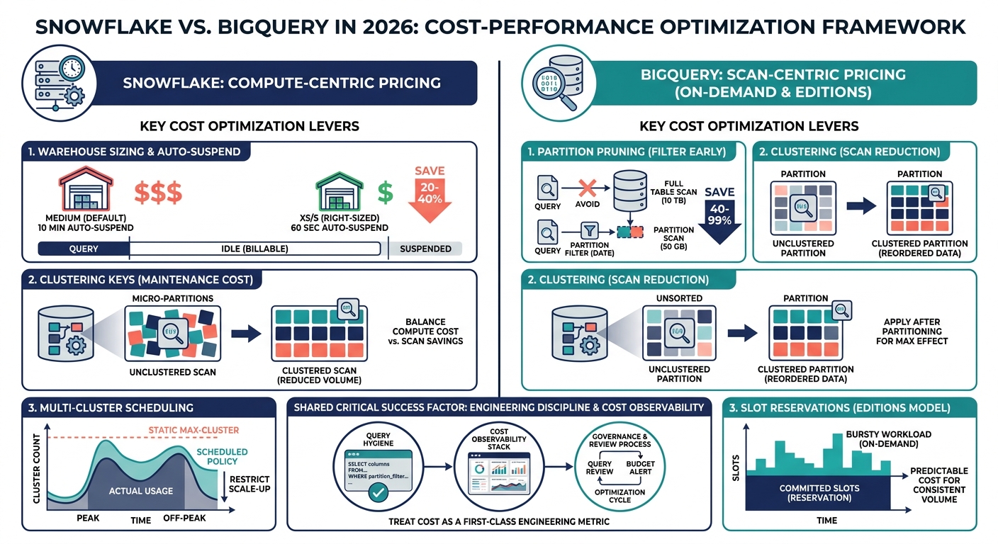 Snowflake vs. BigQuery in 2026: A CTO's Guide to Cost-Performance Optimization