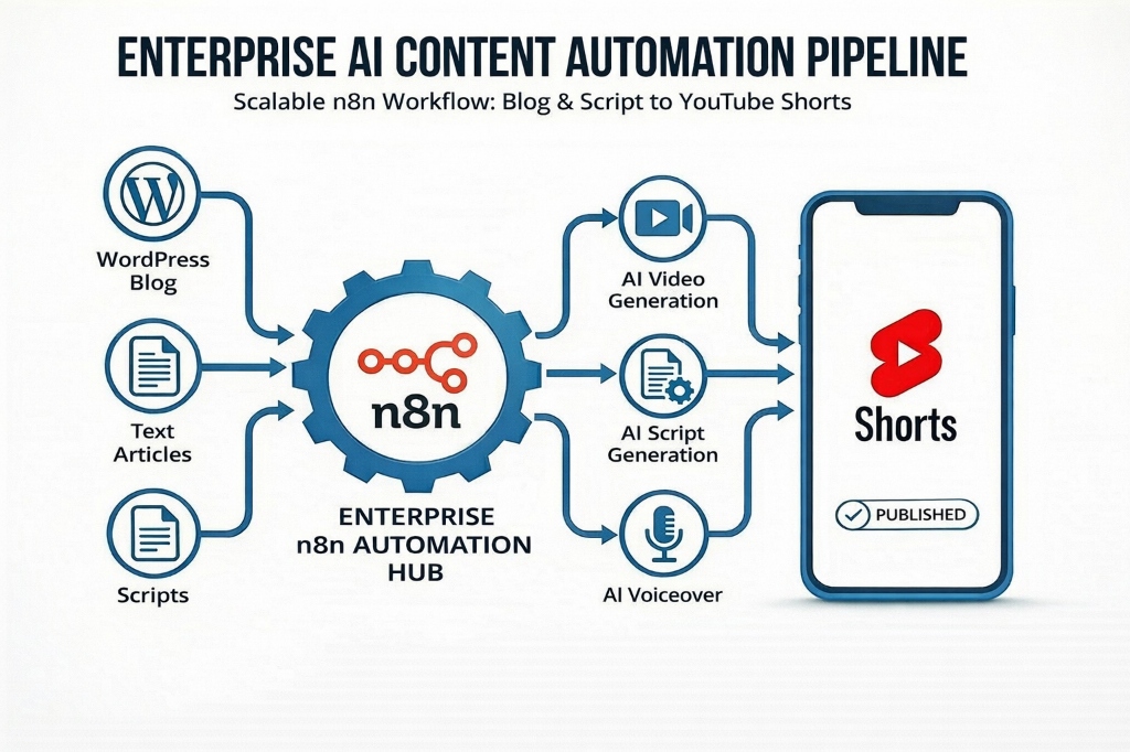 WordPress to YouTube Shorts Automation — AI & Automation project by Alfa Analytics